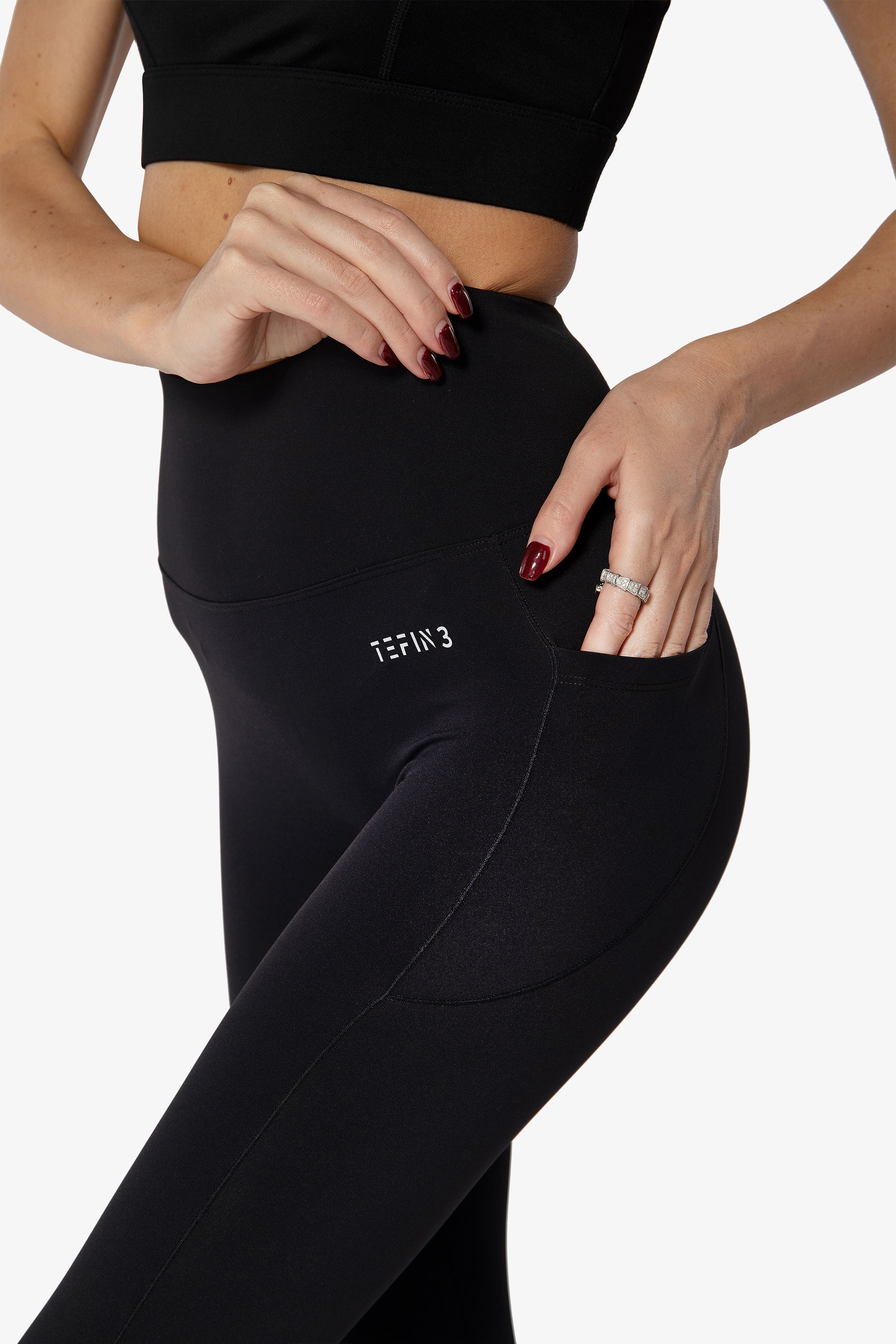 Black High Waisted Gym Leggings | Dressed in Lucy